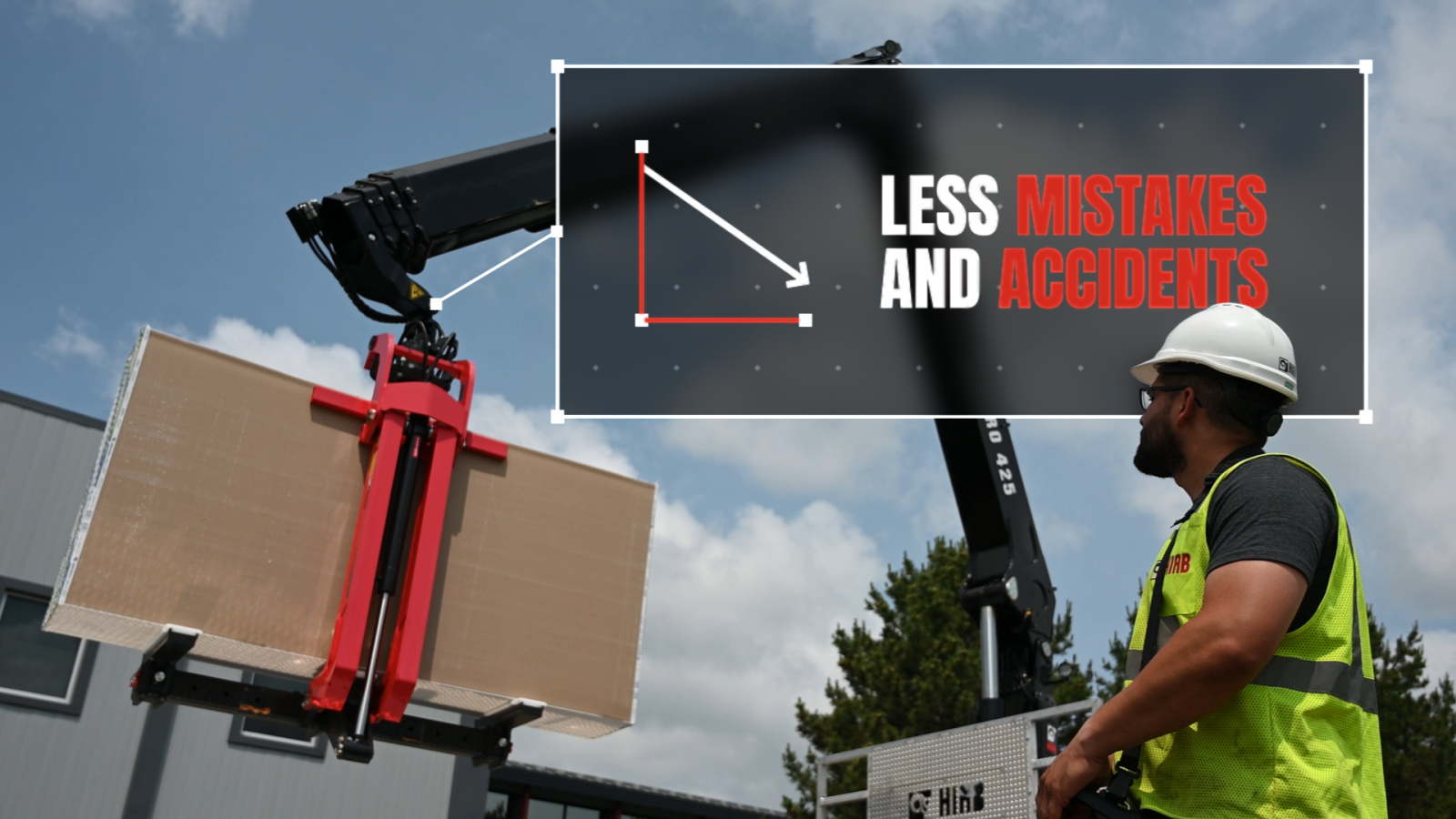 Safety and control when operating a HIAB truck-mounted hydraulic crane in just one move!
