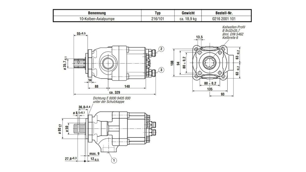 Klipna pumpa Meiller 216/101, 53 cm3 - Slika 2